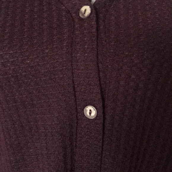 NWT Waffle Knit, tie front blouse, Size Medium - Picture 5 of 5